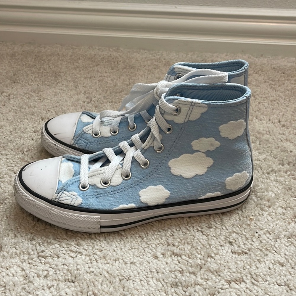 Sky blue denim converse all star